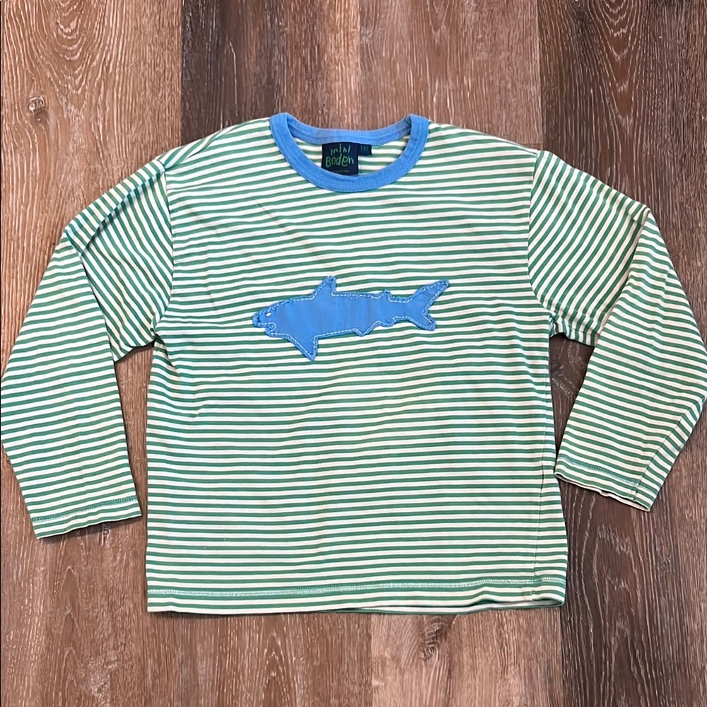 Boden Green and Blue Long Sleeve Tees